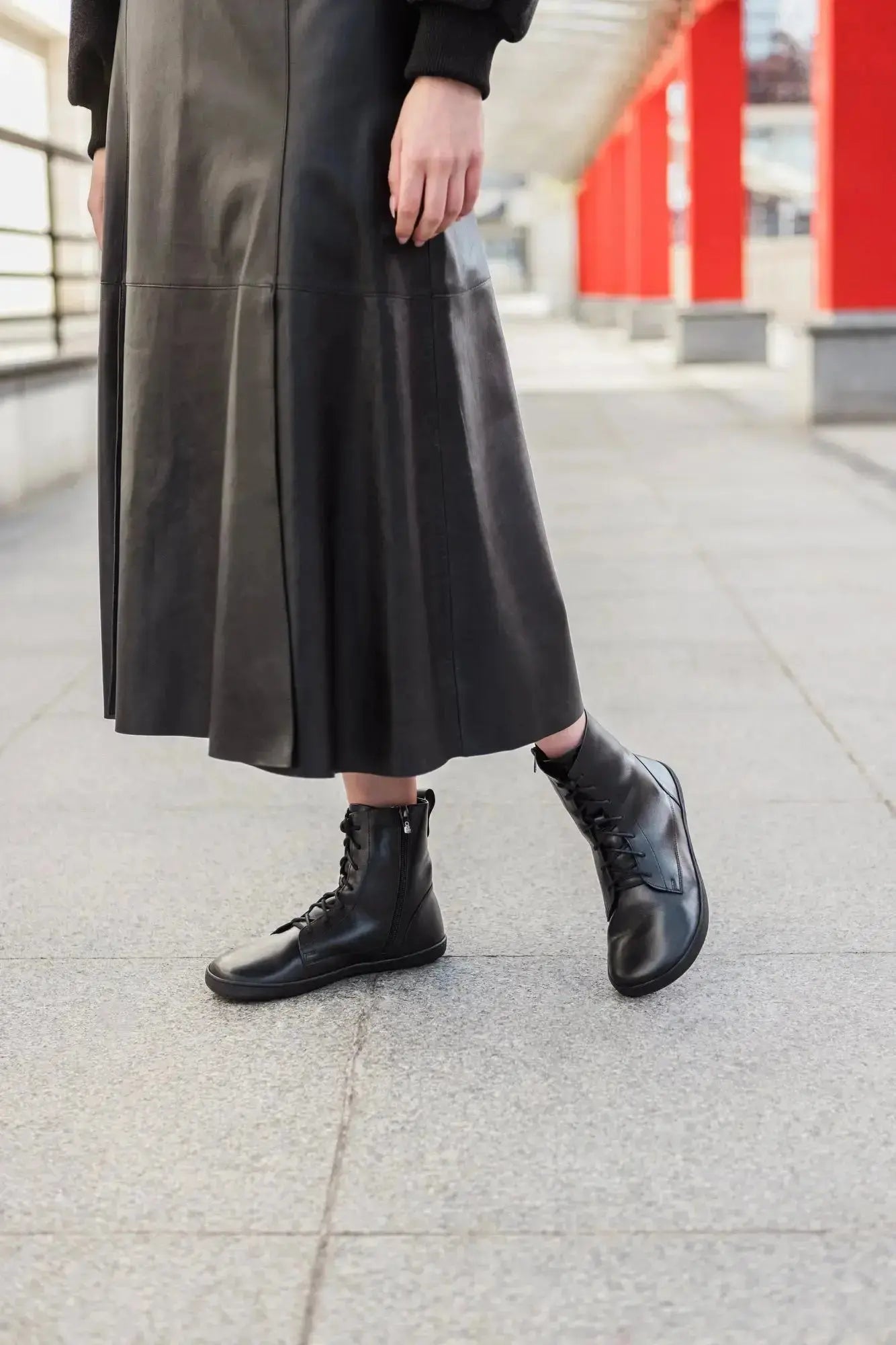 Shapen - Cozy 2.0 Black Smooth Leather - Botas barefoot de invierno