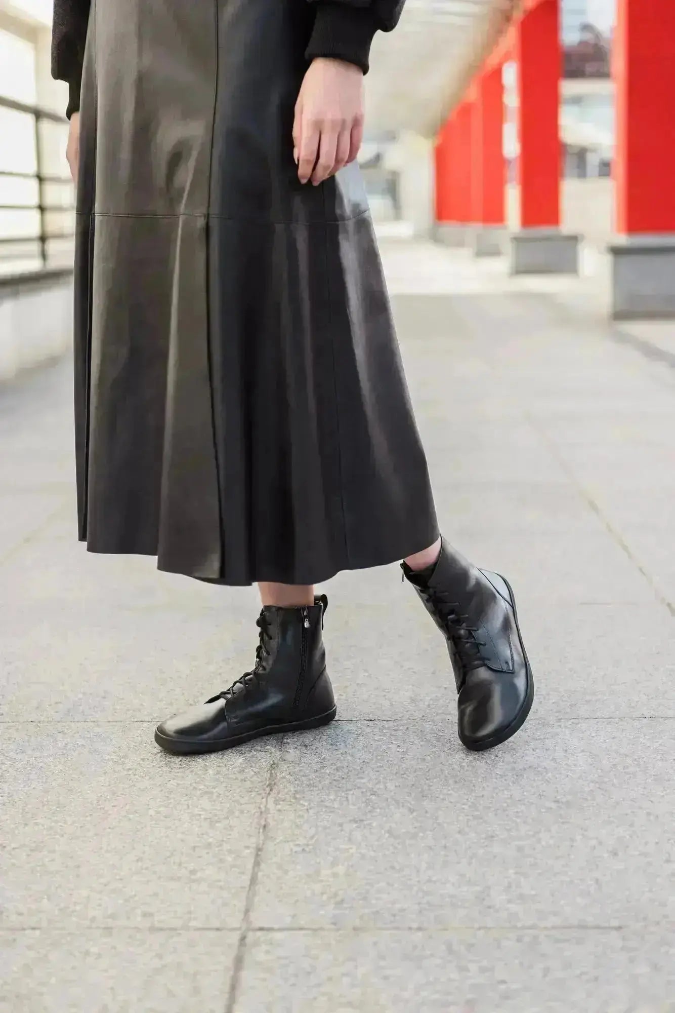 Shapen - Cozy 2.0 Noir Cuir Lisse - Bottes barefoot d'hiver