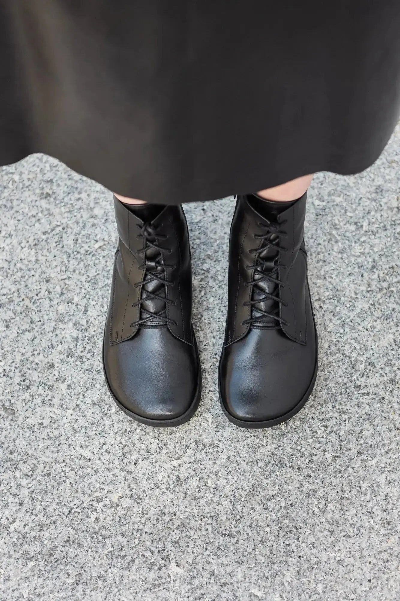 Shapen - Cozy 2.0 Black Smooth Leather - Botas barefoot de invierno