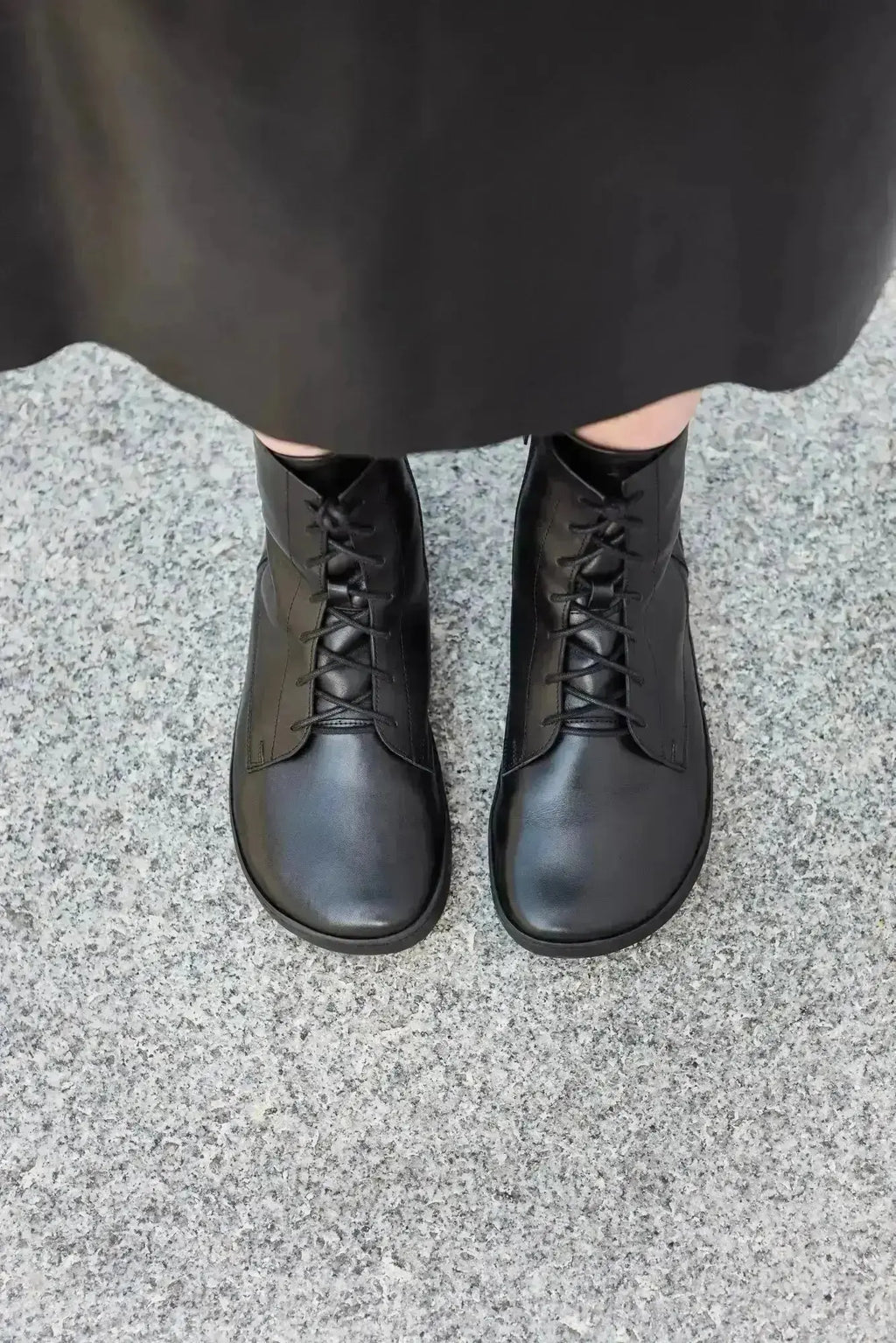 Shapen - Cozy 2.0 Noir Cuir Lisse - Bottes barefoot d'hiver