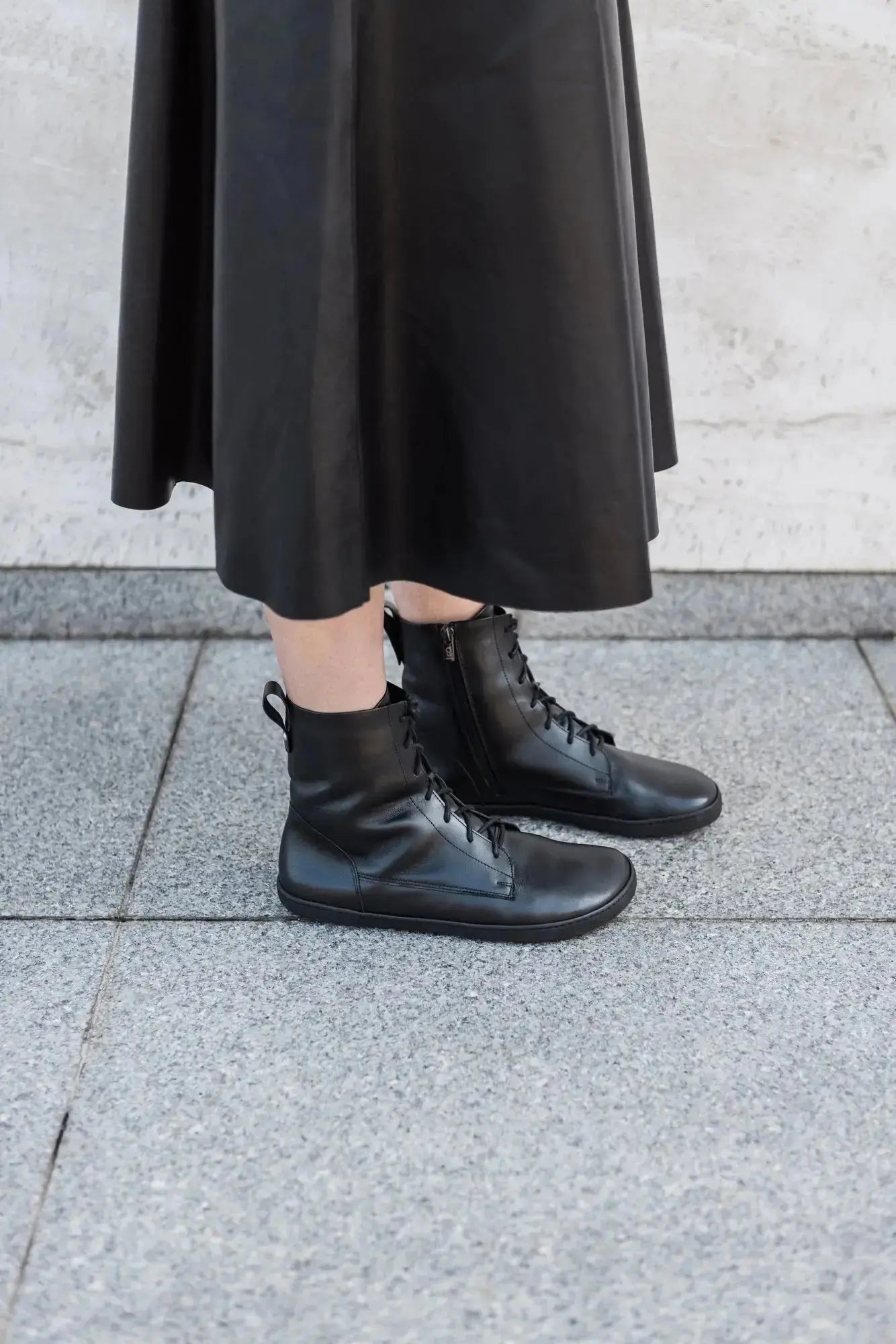 Shapen - Cozy 2.0 Black Smooth Leather - Botas barefoot de invierno