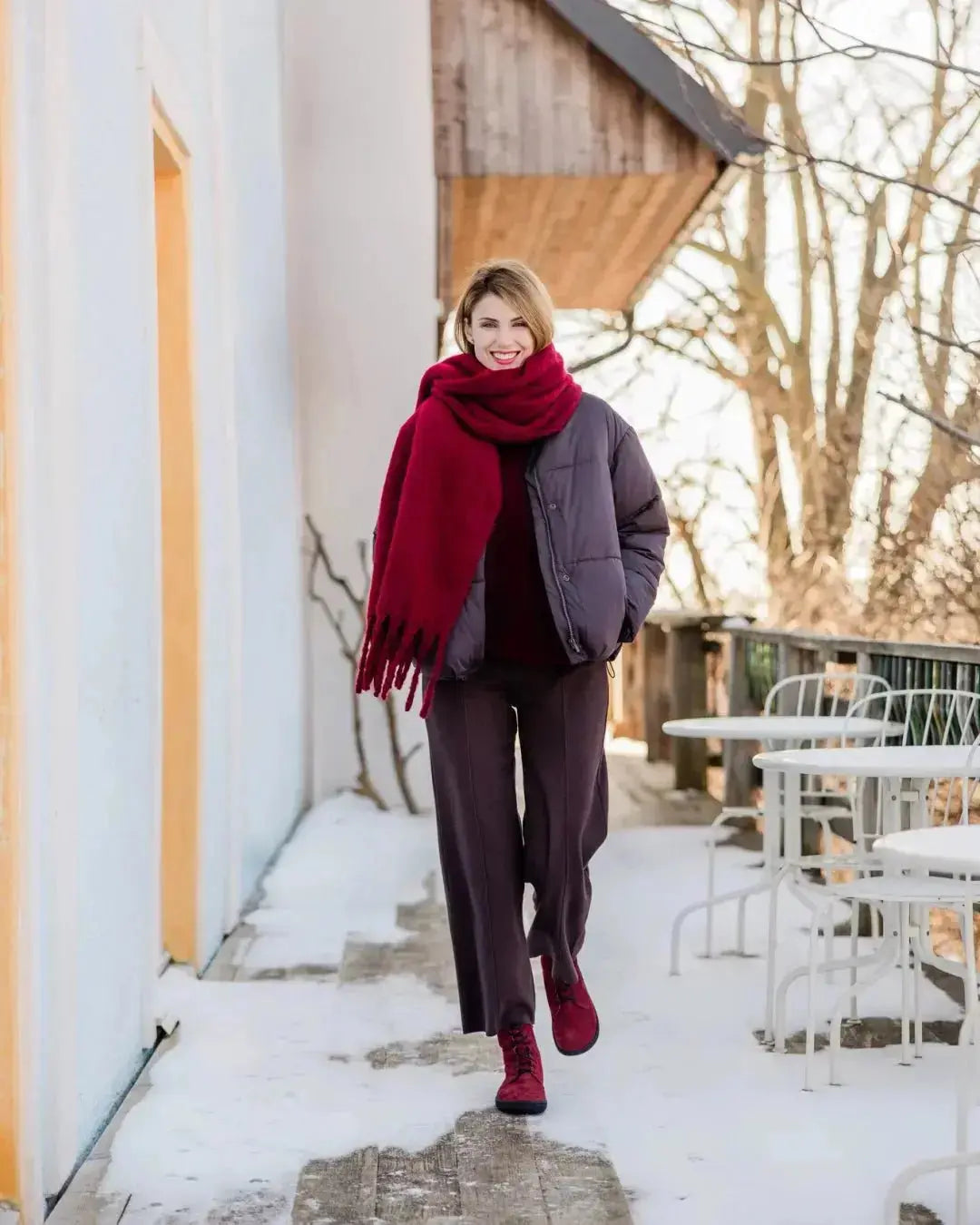 Shapen - Cozy 2.0 Bordeaux - Botas barefoot de invierno