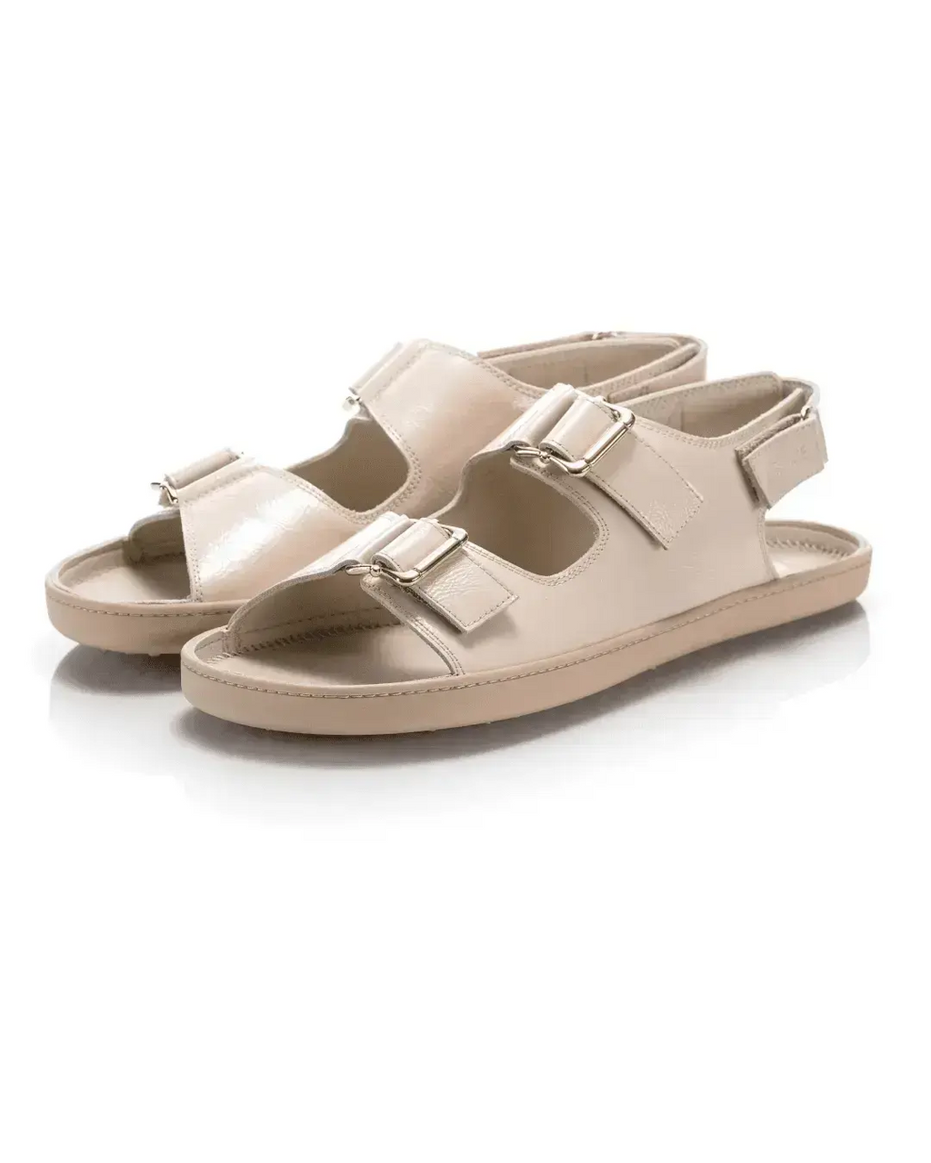 Shapen Dazzle Beige - Sandalias barefoot de hebillas