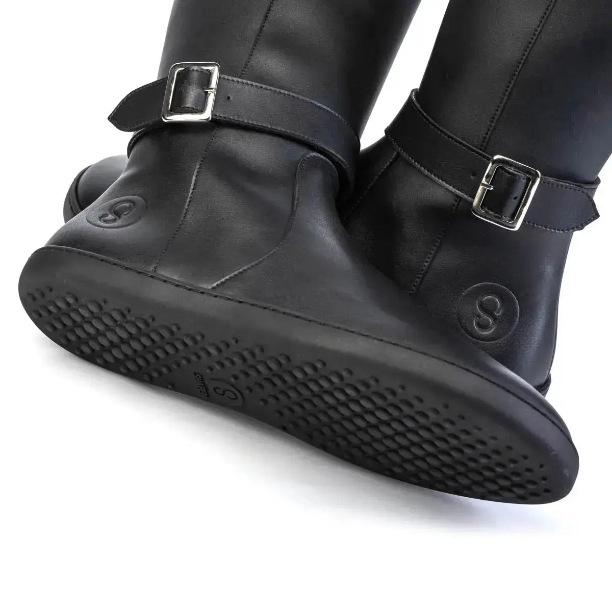 Shapen - Glam Knee Black Leather - Bottes hautes barefoot