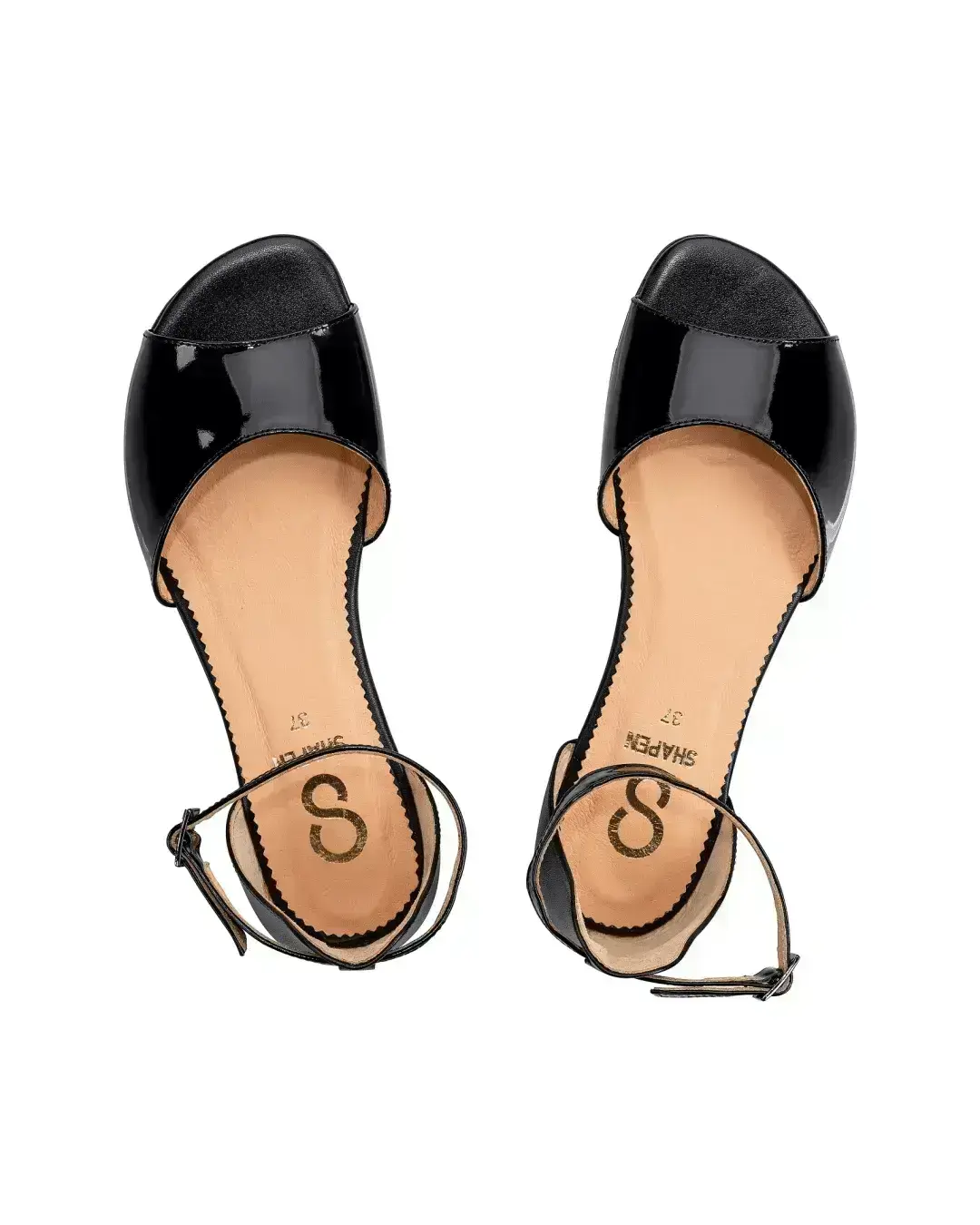 Shapen - Lily 3.0 Black - Sandalias barefoot negras para mujer