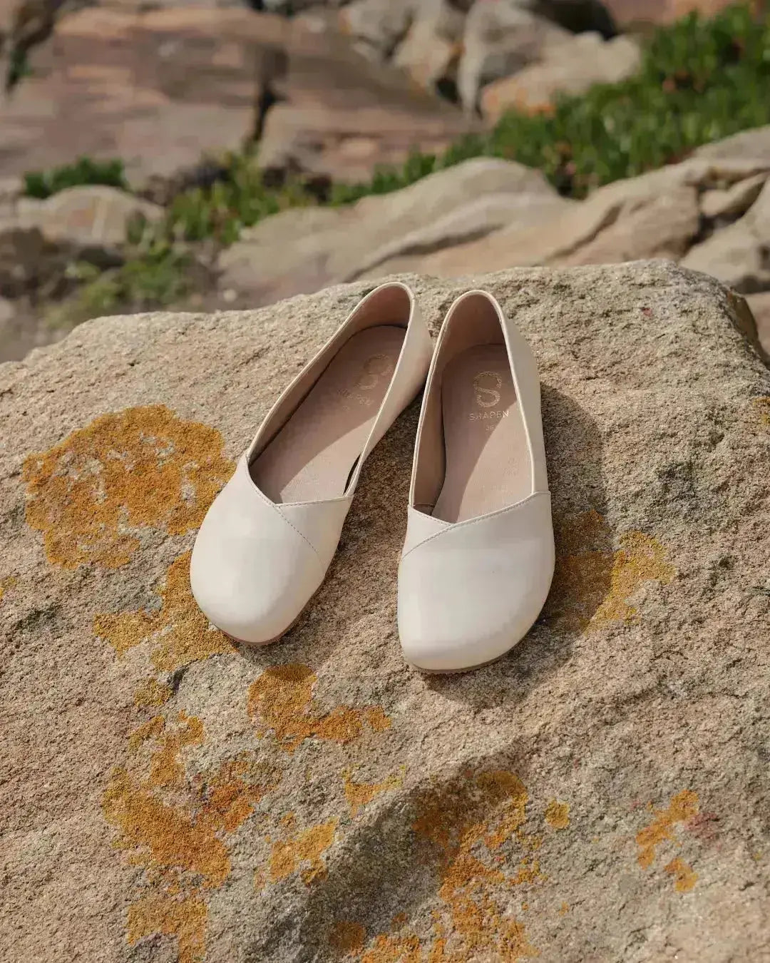 Shapen - Pivoine 2.0 Beige Cuir - Ballerines barefoot