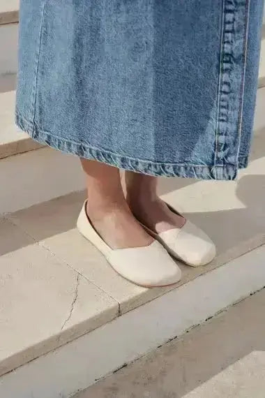 Shapen - Pivoine 2.0 Beige Cuir - Ballerines barefoot