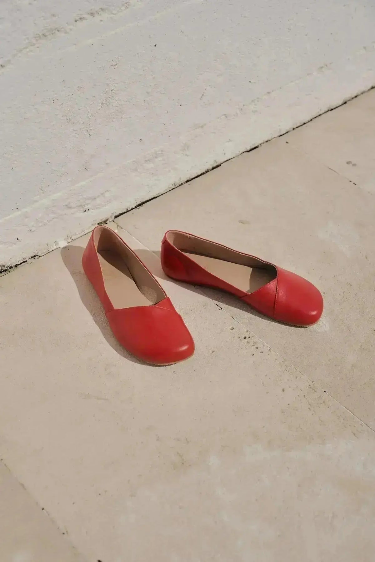 Shapen - Peony 2.0 Cherry Leather - Bailarinas barefoot