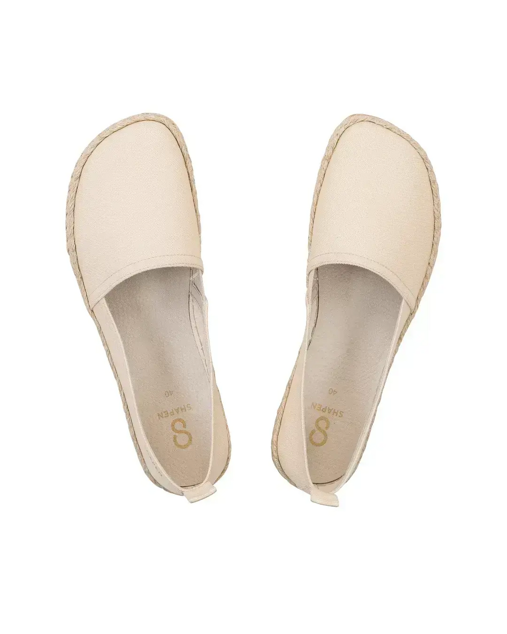 Shapen - Playa Beige - Alpargatas barefoot algodón