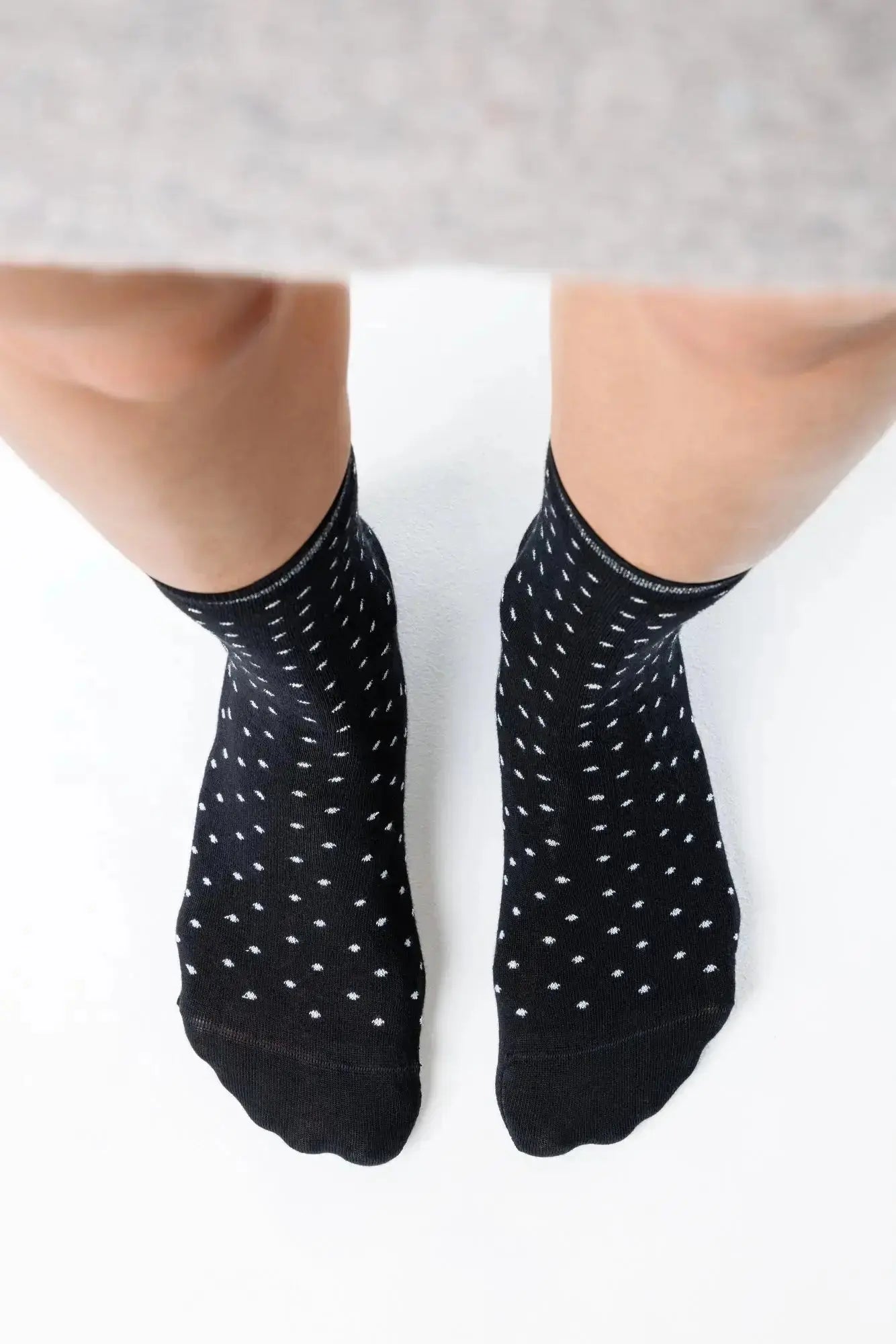 Shapen Stardust Black Lurex - chaussettes barefoot scintillantes