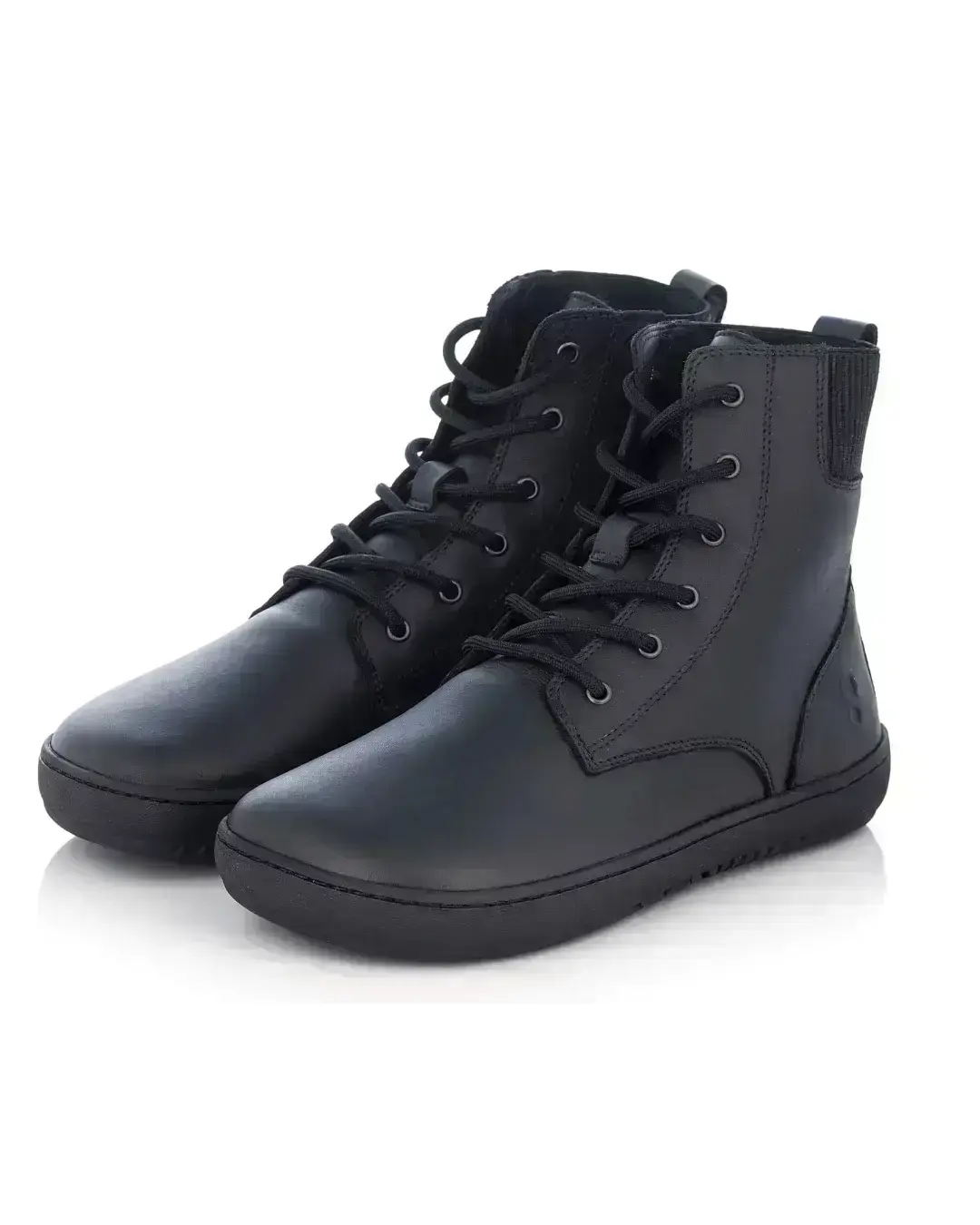 Shapen - Urbaneer 2.0 Noir Cuir Lisse - Bottines barefoot élégantes d'hiver