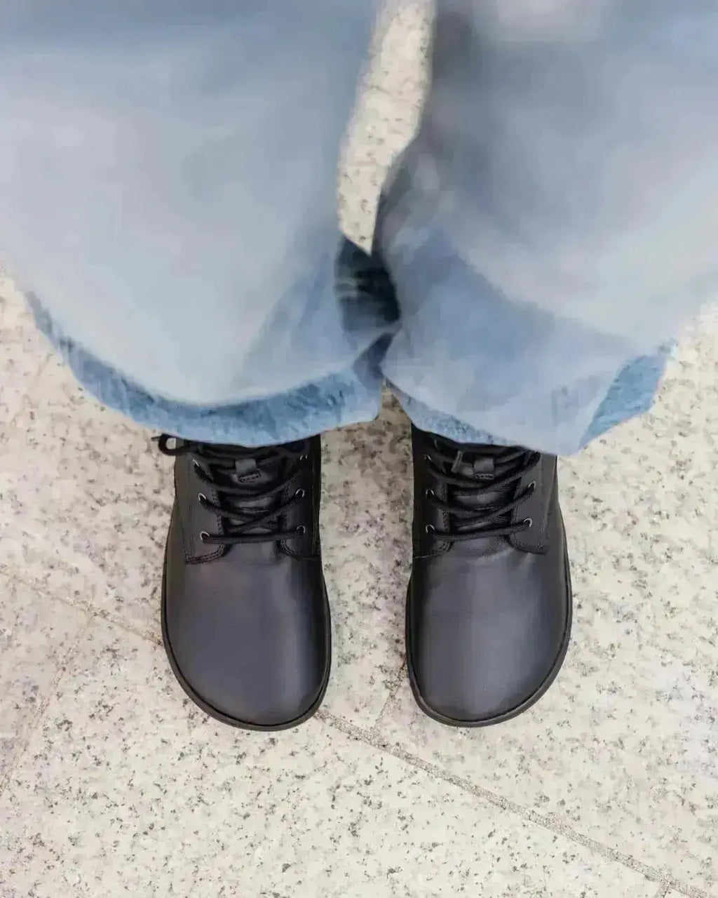 Shapen - Urbaneer 2.0 Noir Cuir Lisse - Bottines barefoot élégantes d'hiver