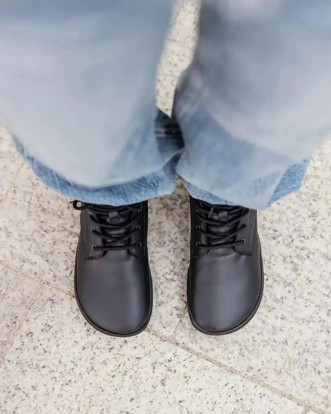 Shapen - Urbaneer 2.0 Black Smooth Leather - Botines barefoot elegantes de invierno