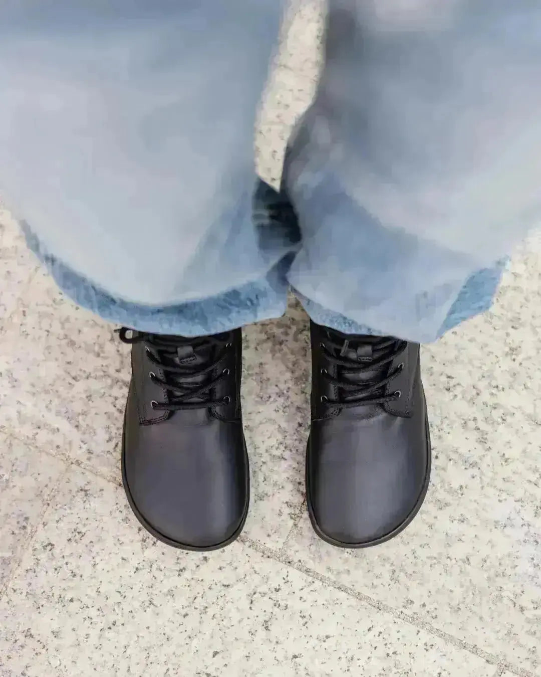 Shapen - Urbaneer 2.0 Noir Cuir Lisse - Bottines barefoot élégantes d'hiver