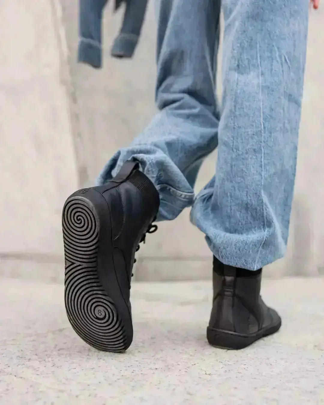 Shapen - Urbaneer 2.0 Noir Cuir Lisse - Bottines barefoot élégantes d'hiver