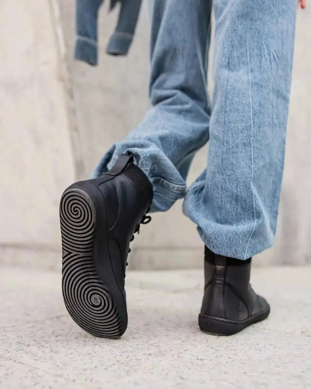 Shapen - Urbaneer 2.0 Black Smooth Leather - Botines barefoot elegantes de invierno