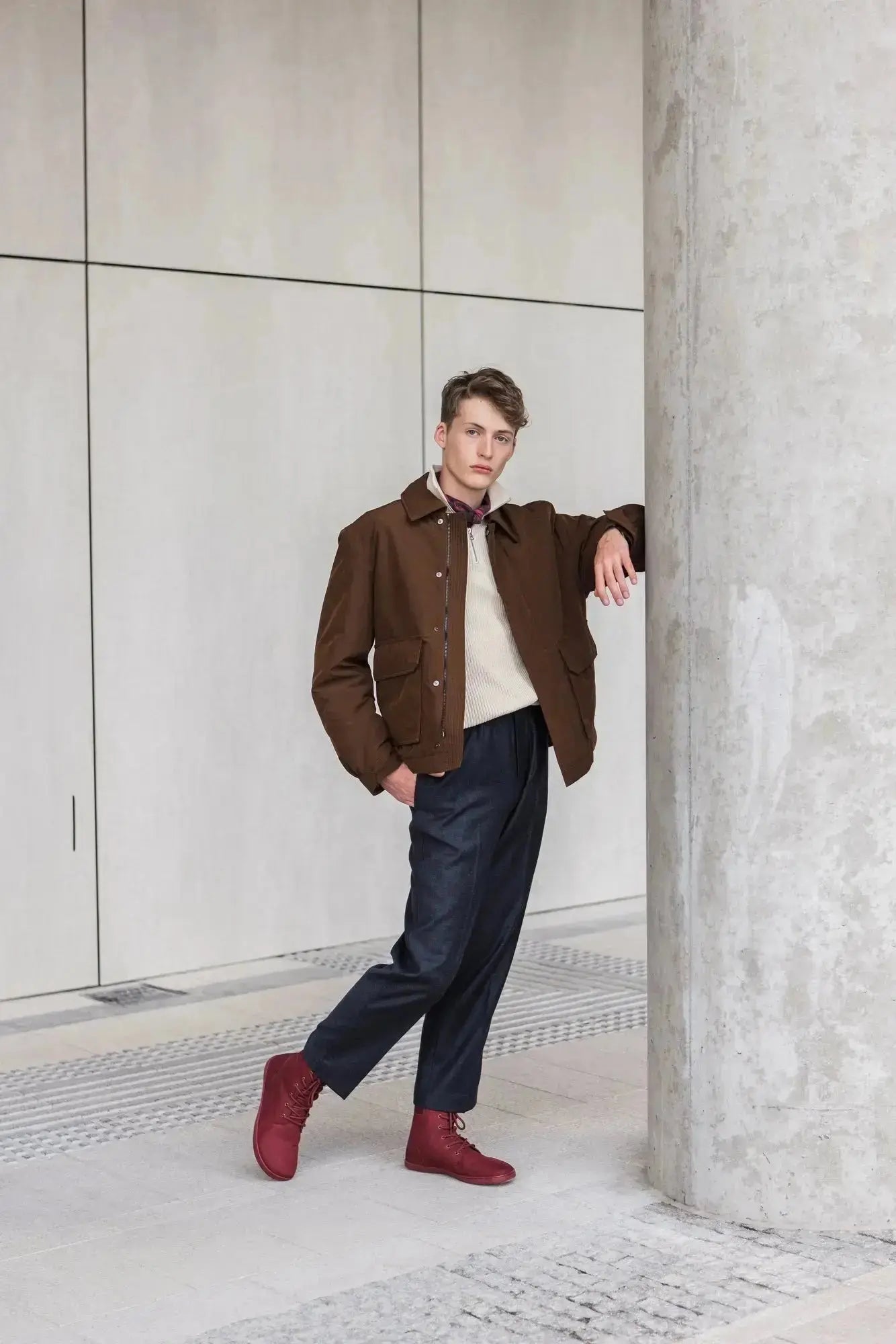 Shapen - Urbaneer 2.0 Burgundy - Botines barefoot elegantes de invierno