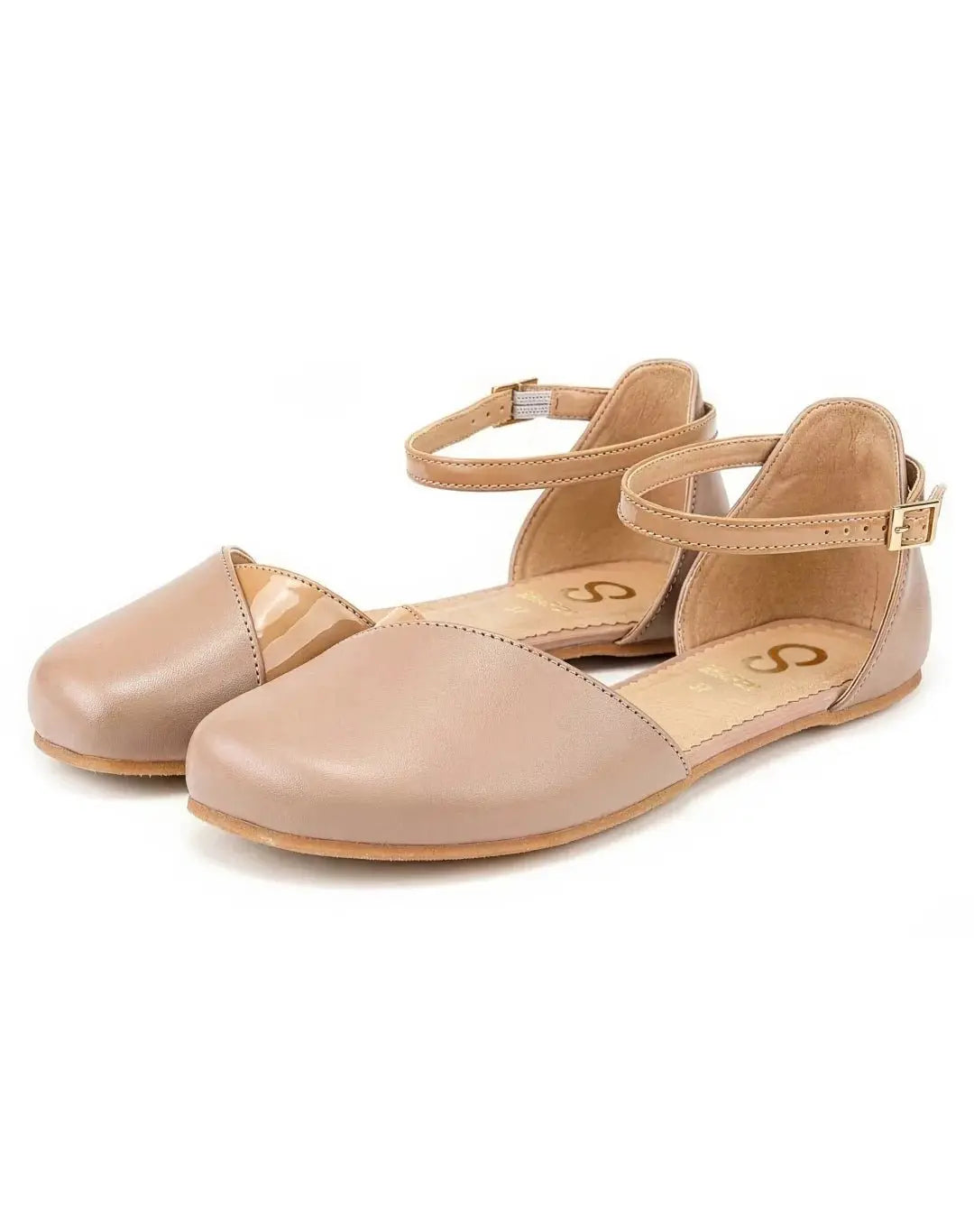Shapen – Poppy Beige - Bailarinas abiertas barefoot - Cacles Barefoot