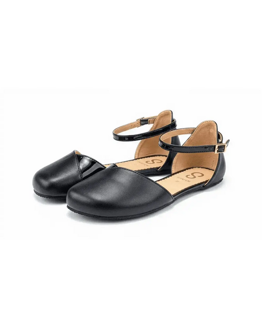 Shapen – Poppy Black - Bailarinas abiertas barefoot