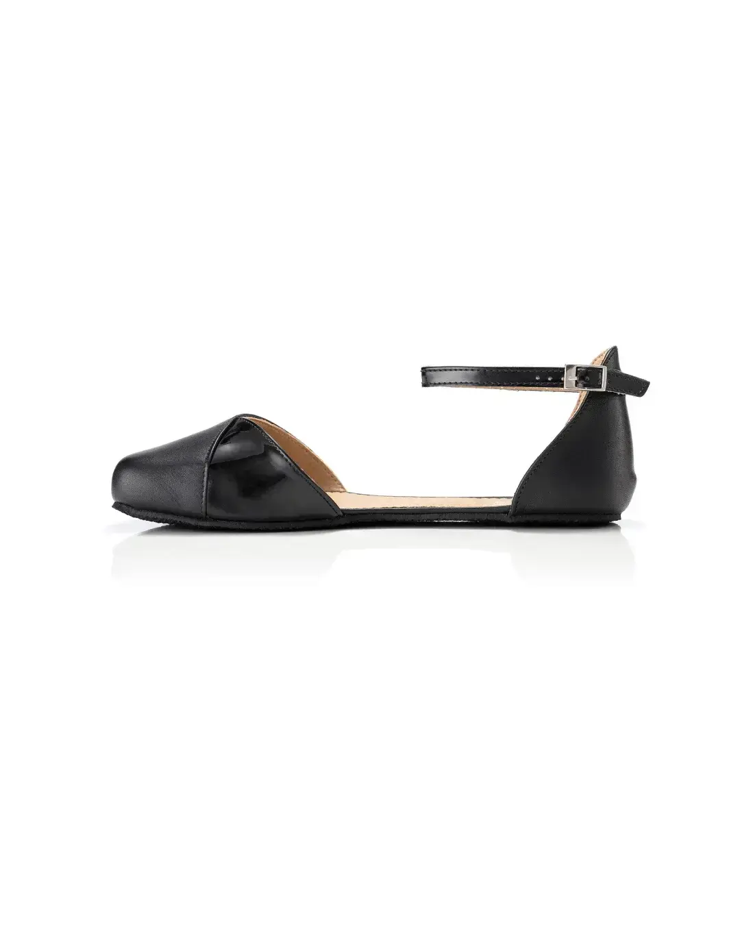 Shapen – Poppy Noir Vegan - Ballerines barefoot ouvertes