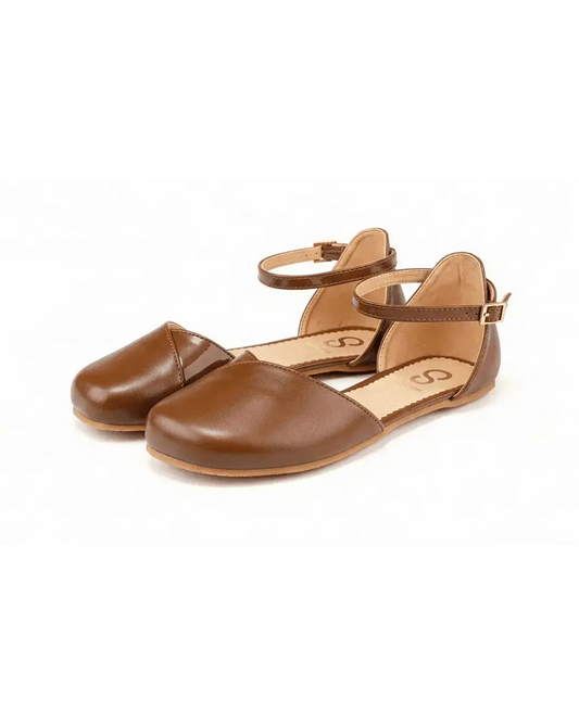 Shapen – Poppy Cognac - Bailarinas abiertas barefoot