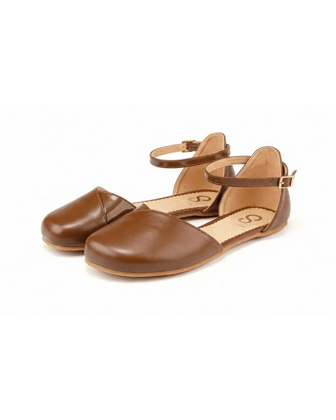 Shapen – Poppy Cognac - Bailarinas abiertas barefoot - Cacles Barefoot