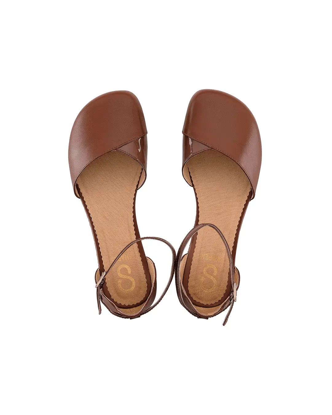 Shapen – Poppy Cognac - Bailarinas abiertas barefoot - Cacles Barefoot