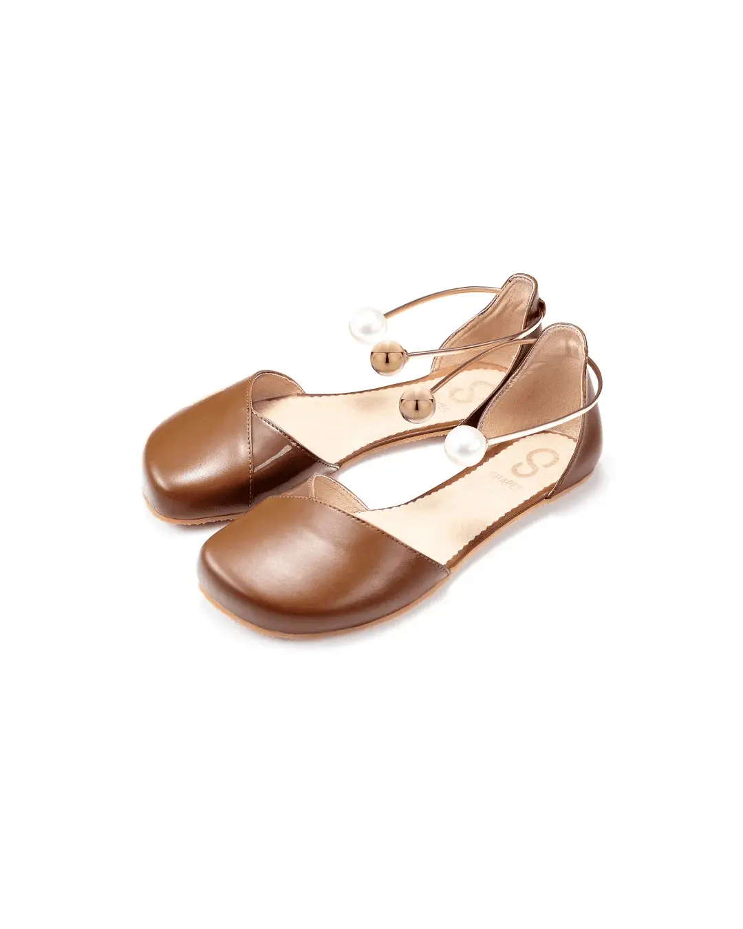 Shapen – Poppy Cognac - Bailarinas abiertas barefoot - Cacles Barefoot