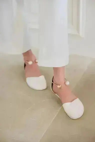 Shapen – Poppy White - Bailarinas abiertas barefoot