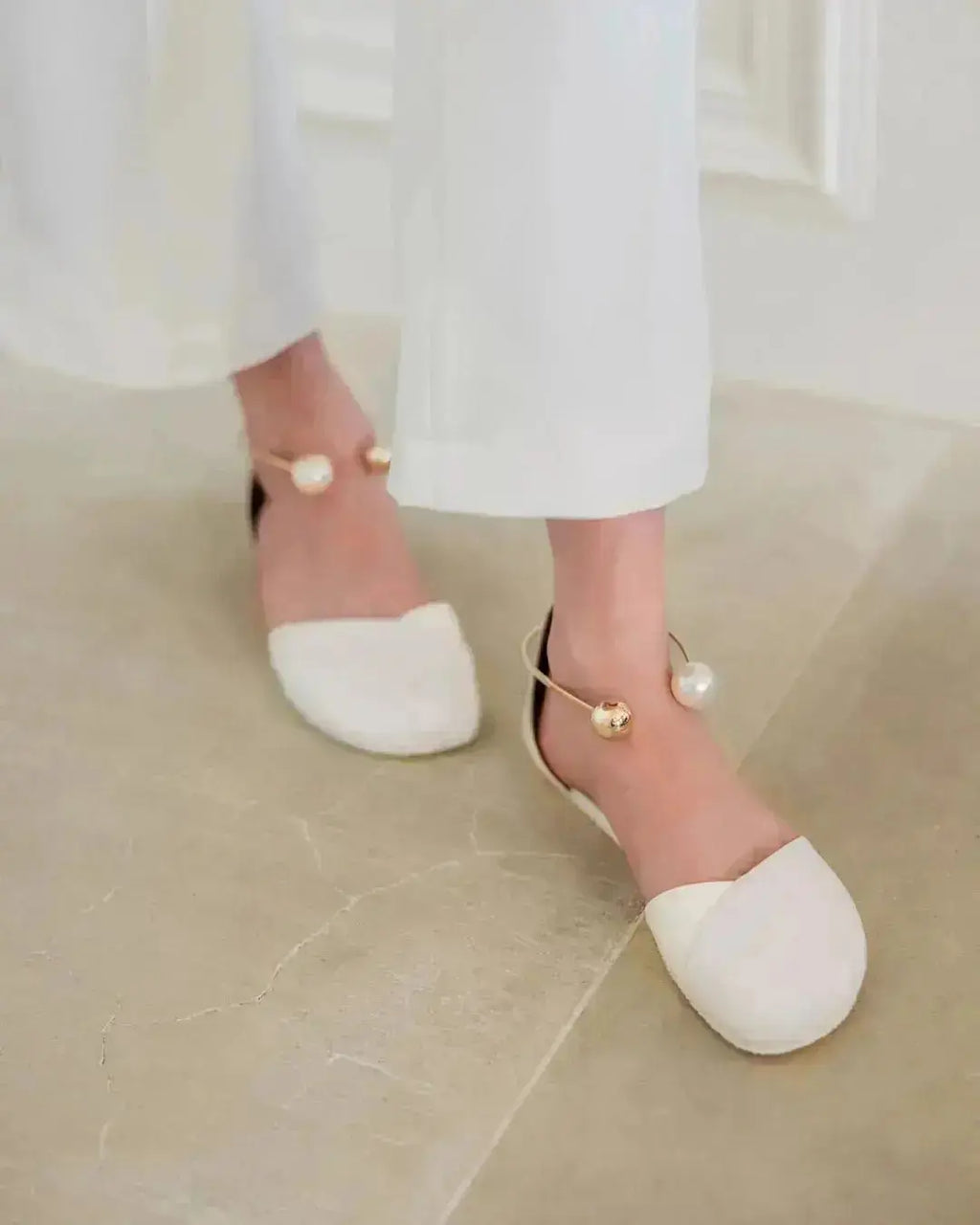 Shapen – Poppy White - Bailarinas abiertas barefoot