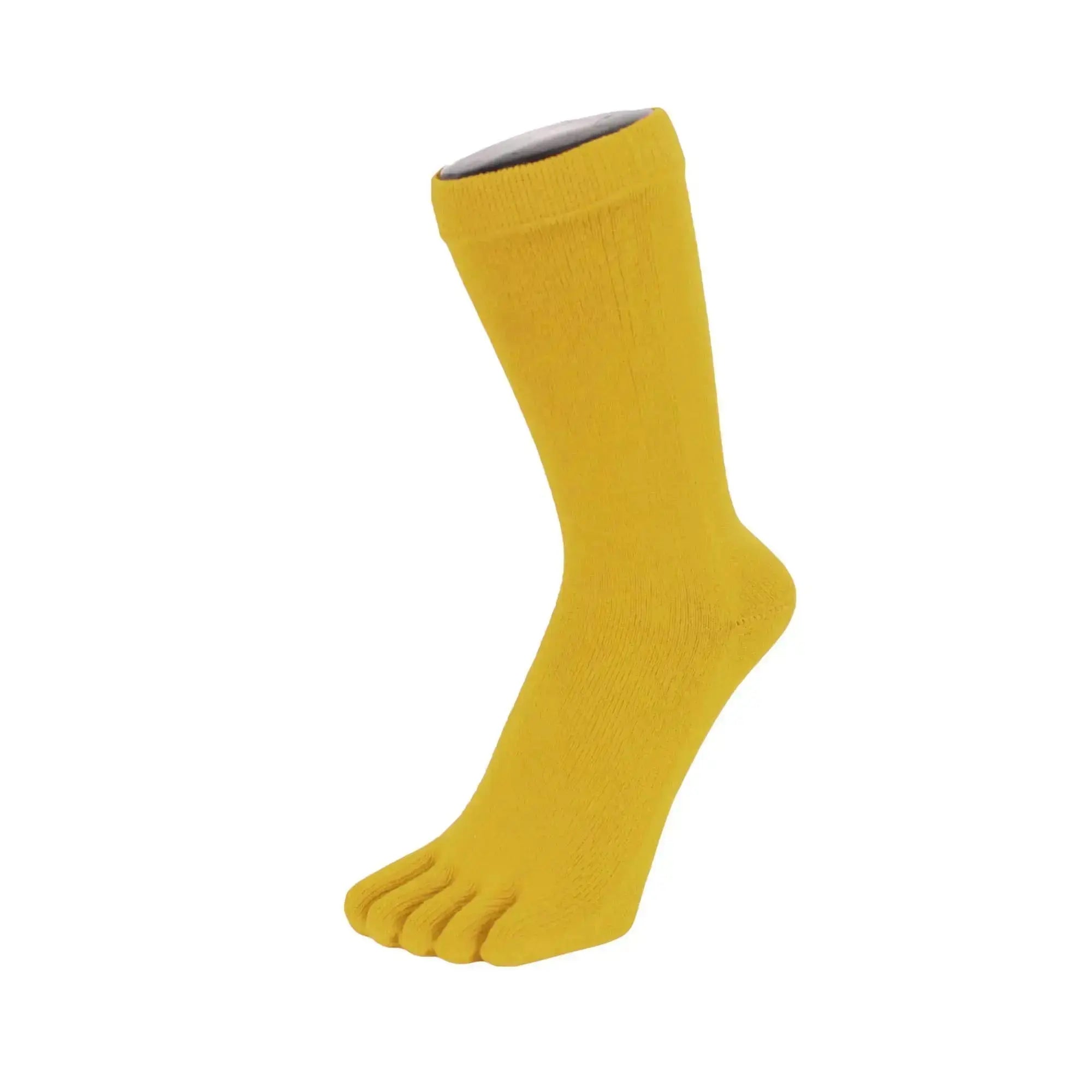 TOETOE - Chaussettes à doigts mi-mollet - Tailles 35-46 - Jaune