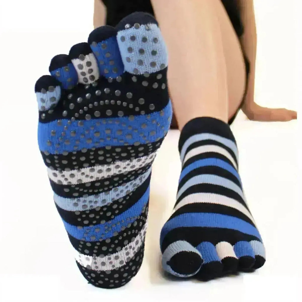 TOETOE - calcetines de dedos para yoga y pilates - Tallas 35-38 / Denim