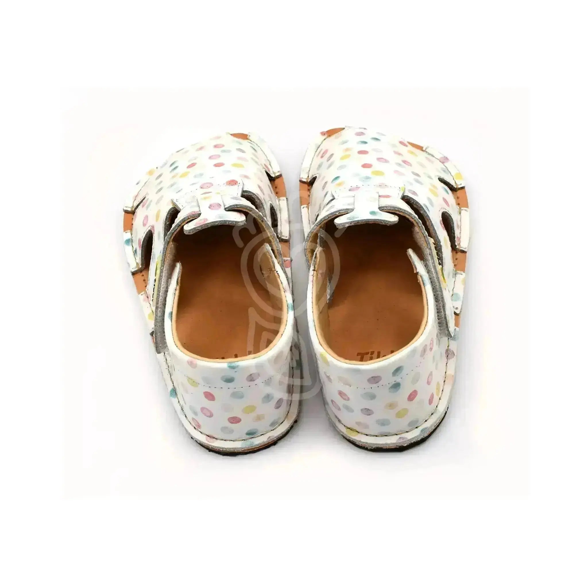 Tikki (Lang.S Barefoot) - Aranya Confetti - Sandalias Barefoot de Cuero infantiles blanco