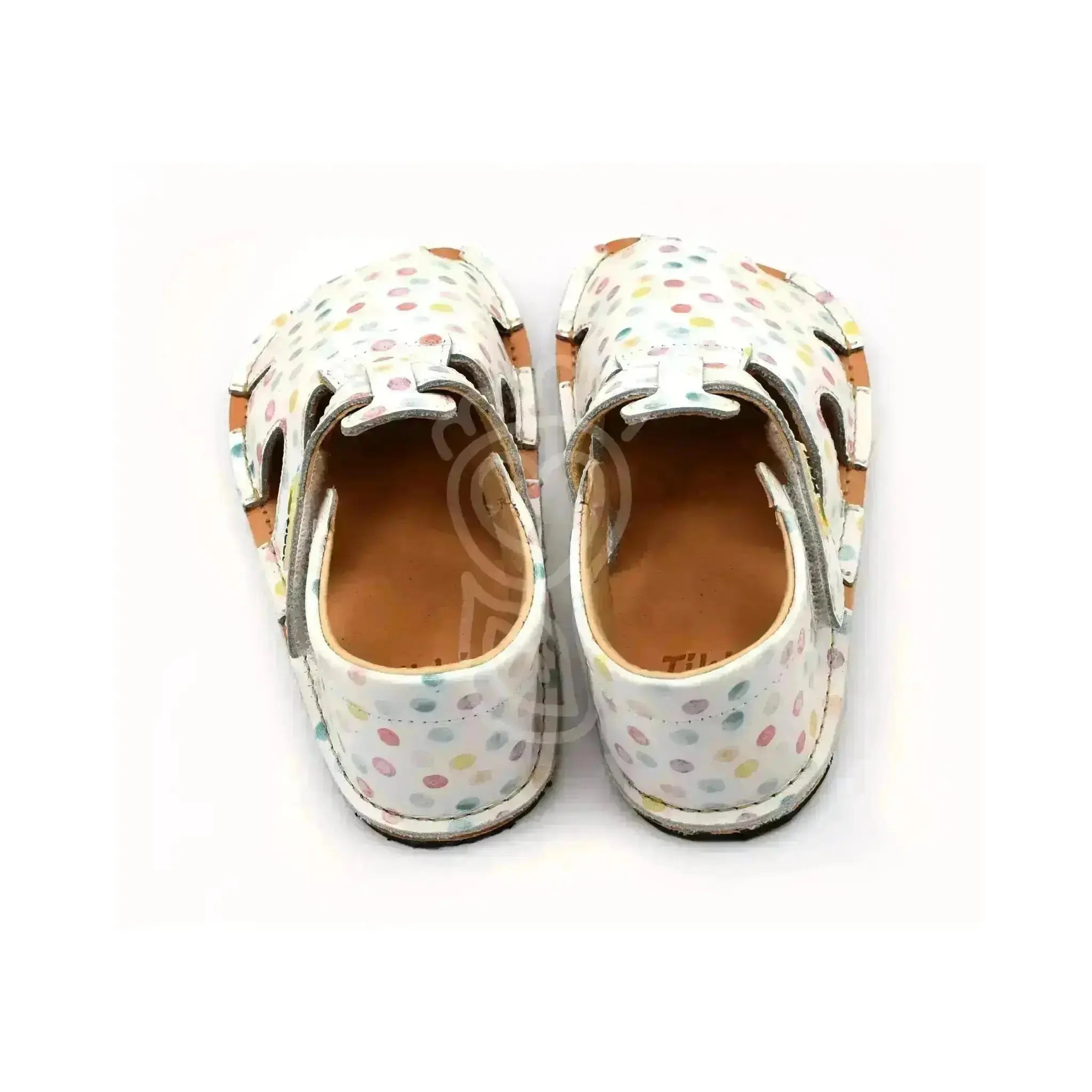 Tikki (Lang.S Barefoot) - Aranya Confetti - Sandalias Barefoot de Cuero infantiles blanco