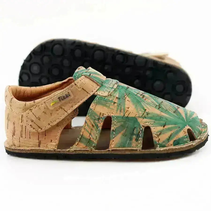 Tikki (Lang.S Barefoot) - Aranya Forest - Sandalias Barefoot de Corcho infantiles verde