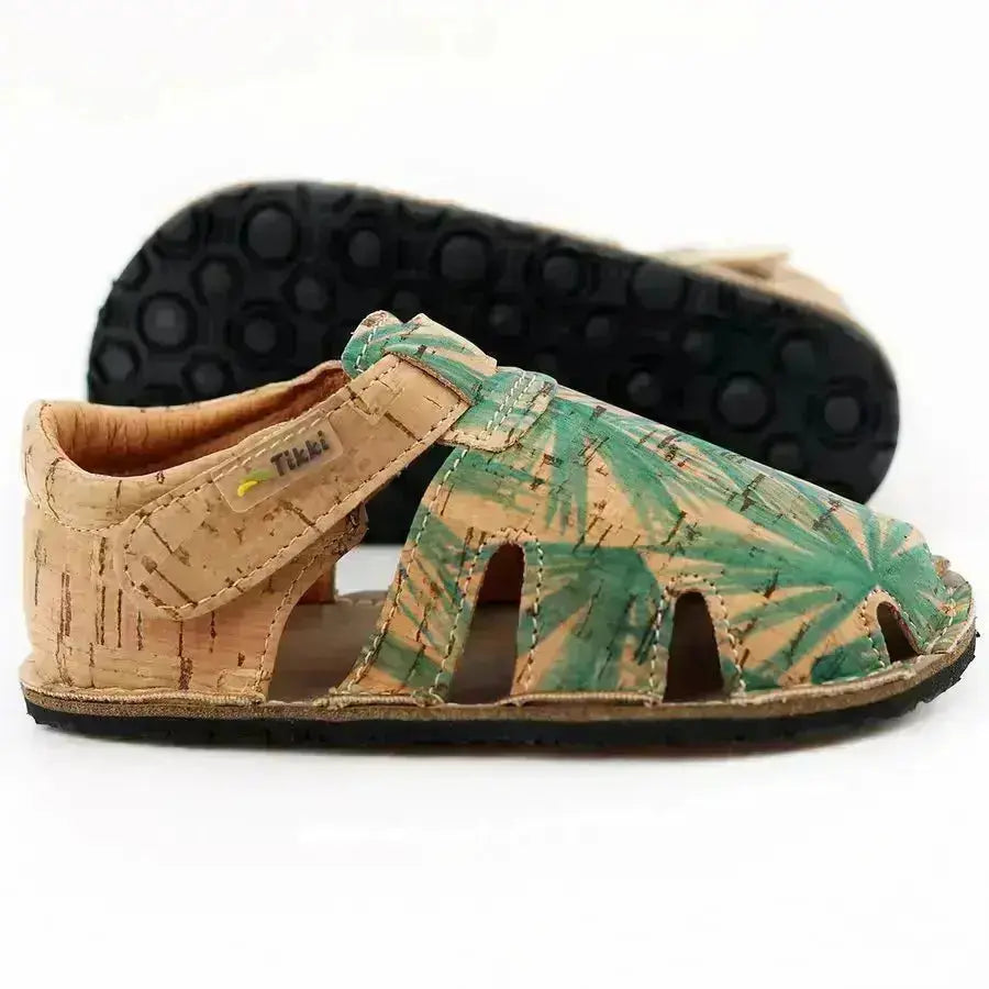Tikki (Lang.S Barefoot) - Aranya Forest - Sandalias Barefoot de Corcho infantiles verde
