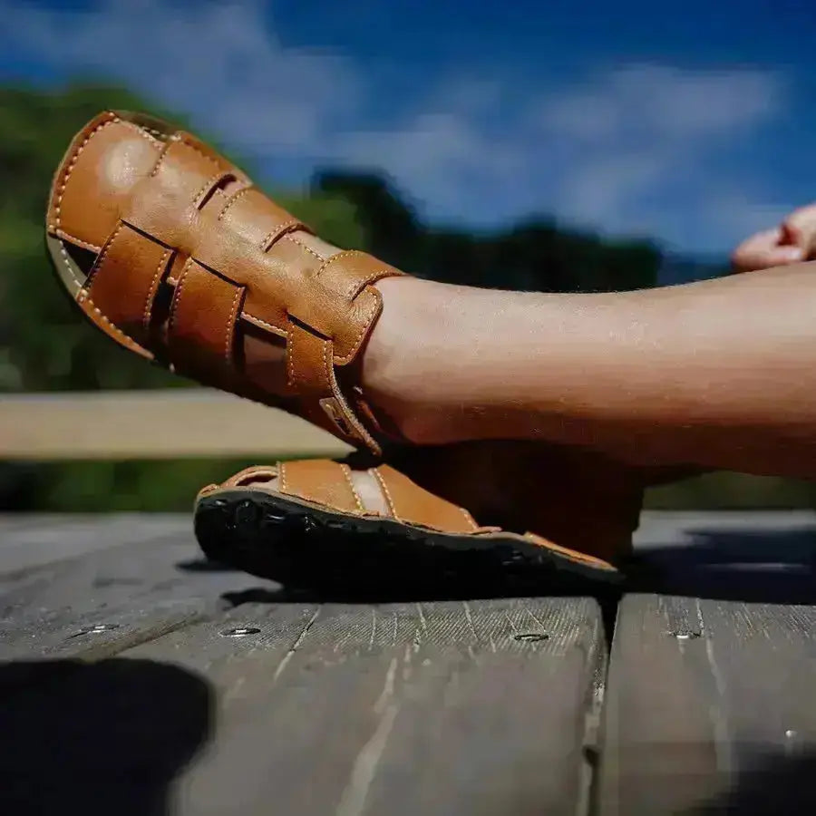 Tikki (Lang.S Barefoot) - Lasta Terra - Sandalias Barefoot de Cuero infantiles marrón