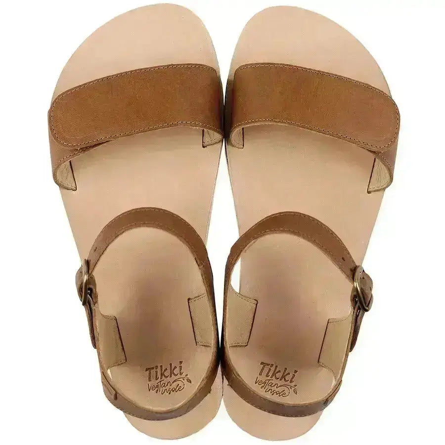 Tikki (Lang.S Barefoot) - Vibe Cream - Sandalias barefoot marrones para mujer
