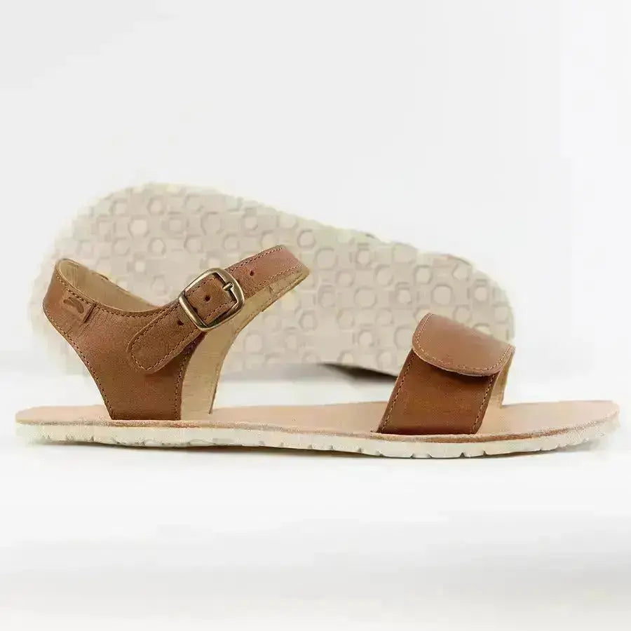 Tikki (Lang.S Barefoot) - Vibe Cream - Sandalias barefoot marrones para mujer