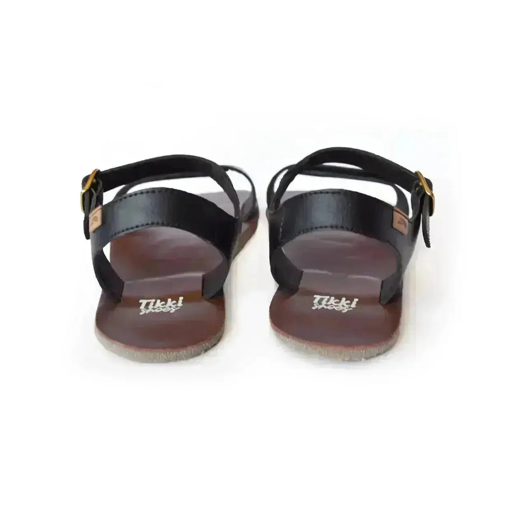 Tikki (Lang.S Barefoot) - Vibe Onyx - Sandalias barefoot Veganas negras para mujer