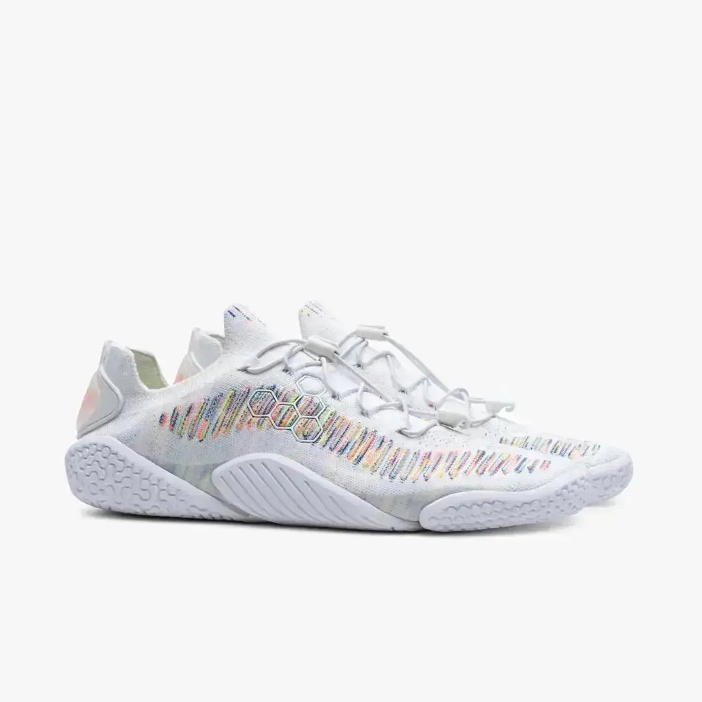 VIVOBAREFOOT - Motus Flex White Space Dye - Zapatillas respetuosas para entrenamiento de alto nivel/fuerza y/o uso diario