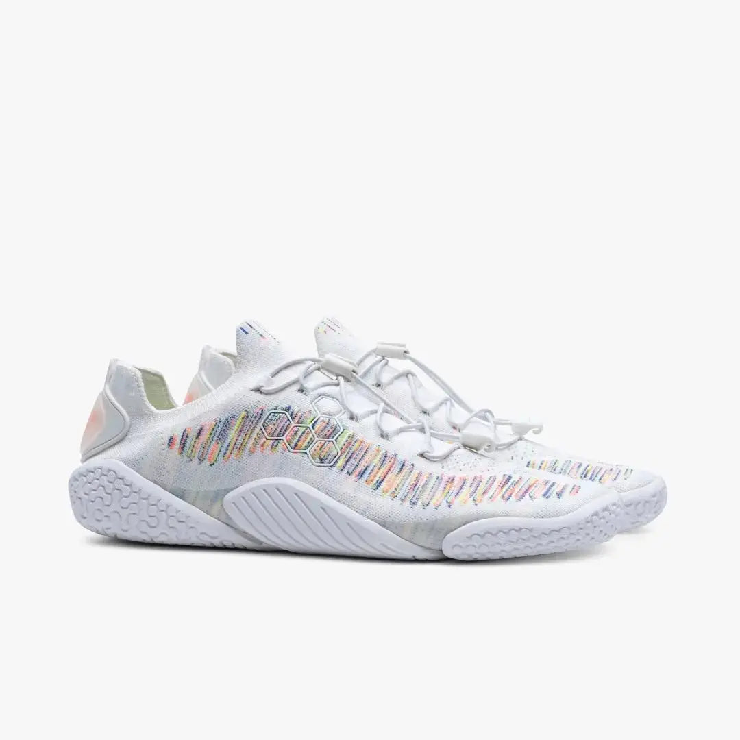 VIVOBAREFOOT - Motus Flex White Space Dye - Zapatillas respetuosas para entrenamiento de alto nivel/fuerza y/o uso diario