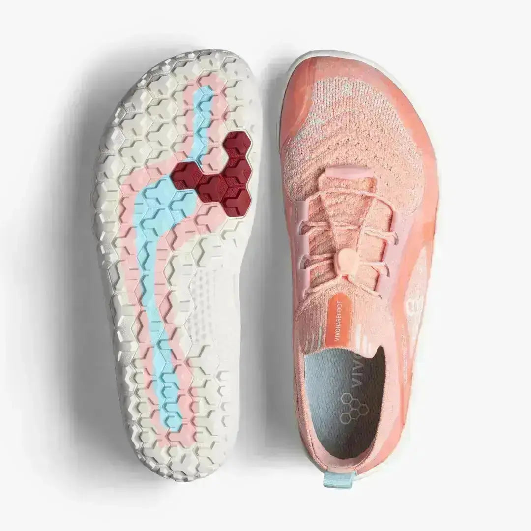 VIVOBAREFOOT - Primus Trail Knit FG Peach Melba - Chaussures minimalistes pour trail/entraînement/usage quotidien