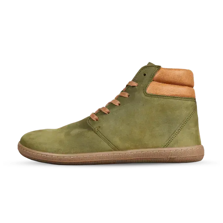 Vasky - Terry High Green - Bottines barefoot automnales