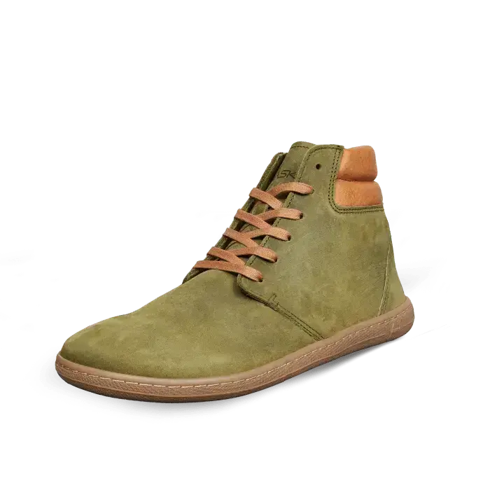 Vasky - Terry High Green - Bottines barefoot automnales