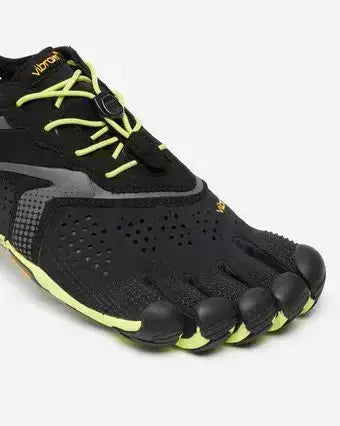 Vibram FiveFingers - V-Run Noir/Jaune - Chaussures Barefoot d'entraînement pour Homme