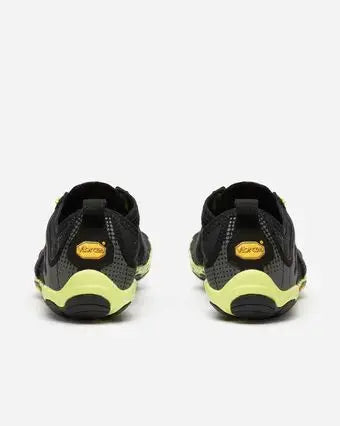 Vibram FiveFingers V-Run Black/Yellow - Zapatillas Barefoot de hombre para running y entrenamiento
