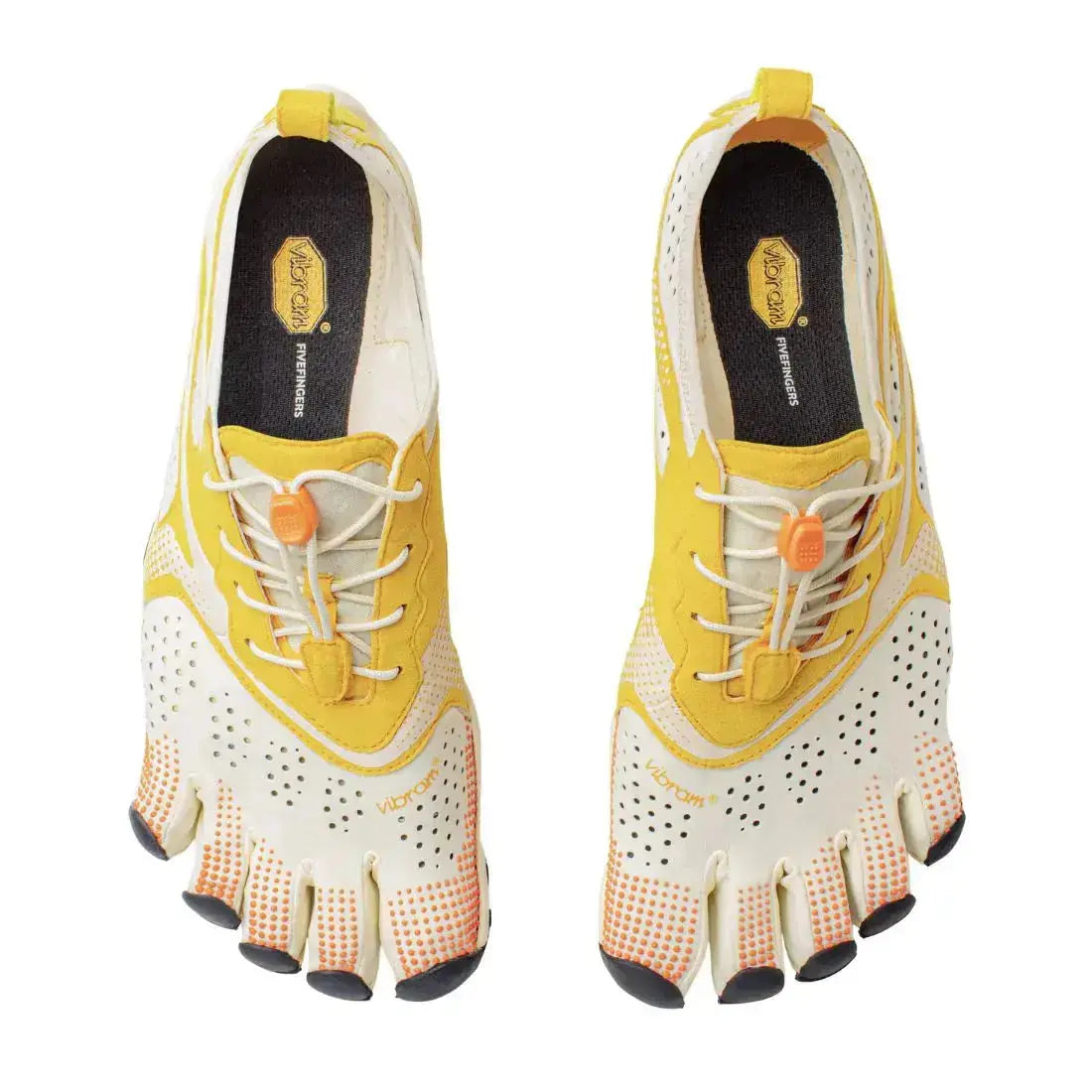 Vibram FiveFingers V-Run Ivory/Yellow - Chaussures barefoot homme pour la course et l'entraînement