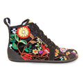 Saltic Vintero Diva - Botines barefoot otoñales con membrana térmica en estampado floral