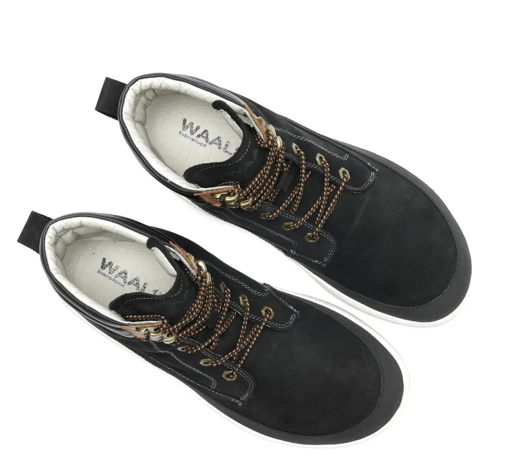 WAALS - Vadso Antracita - Botas barefoot térmicas con Primaloft